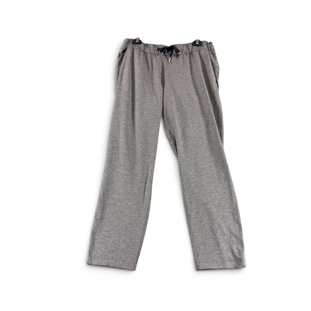 Lululemon On the Fly 7/8 Pant Heathered Charcoal Grey Size 10 Drawstring Jogger